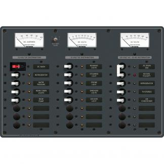 Blue Sea 8084 AC Main +6 Positions/DC Main +15 Positions Toggle Circuit Breaker Panel - White Switches